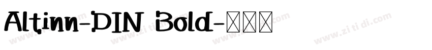 Altinn-DIN Bold字体转换